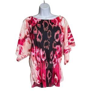 Vintage Y2K Outback Red The Limited Pop Art Print Dolman Sleeve Top Size S Flowy